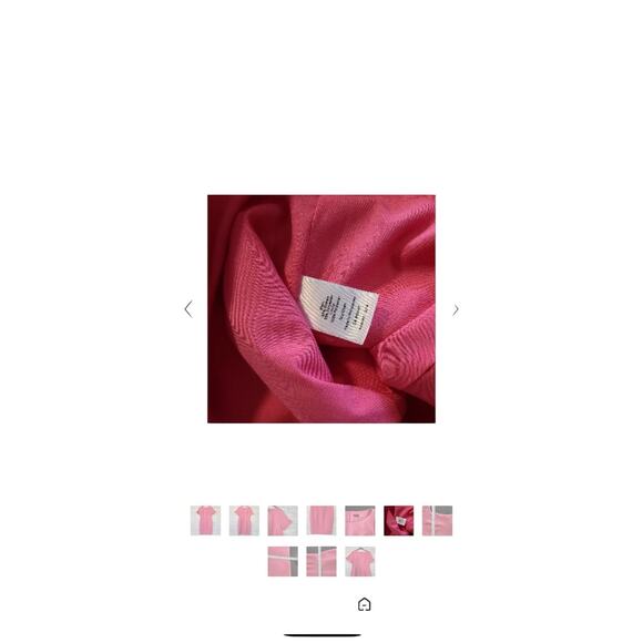 Talbots Womens 14P Petite Plus Short Sleeve Pink Jacquard Sheath Cocktail Dress - Picture 7 of 9